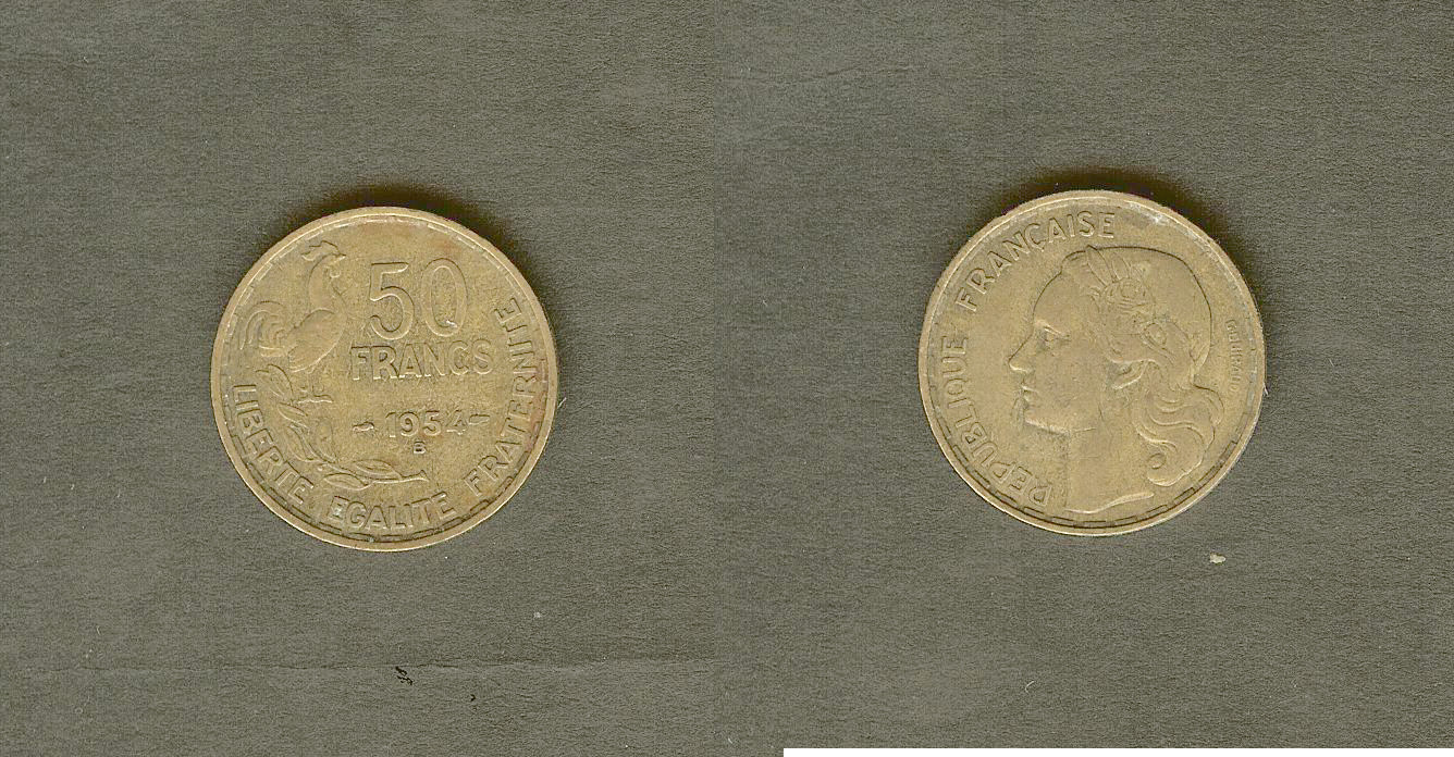 50 francs Guiraud 1954 Beaumont-le-Roger  TTB+